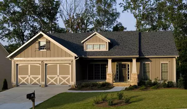 image of large craftsman house plan 1204